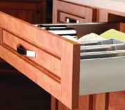 Integrated Metal Drawer Side/Slide System, Drawer Member, 20"L x 3-1/2"H, Champagne