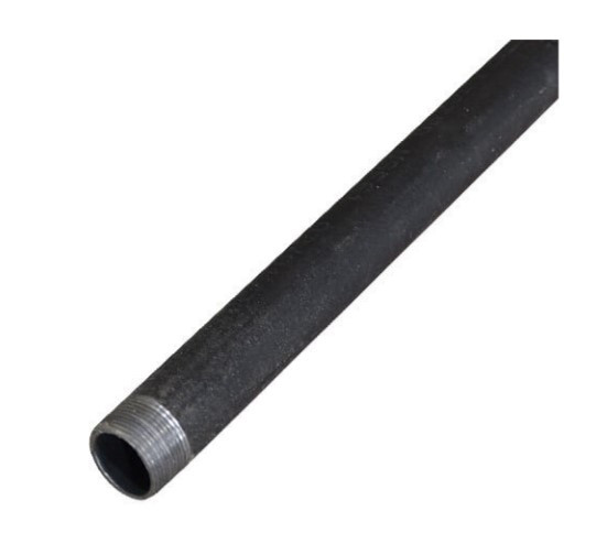 Custom size Gas Oil Black or Galvanized Steel Threaded Pipe Nipple, 1/2" 3/4" 1"  Choose Your length and Diameter and material, nipple pipe