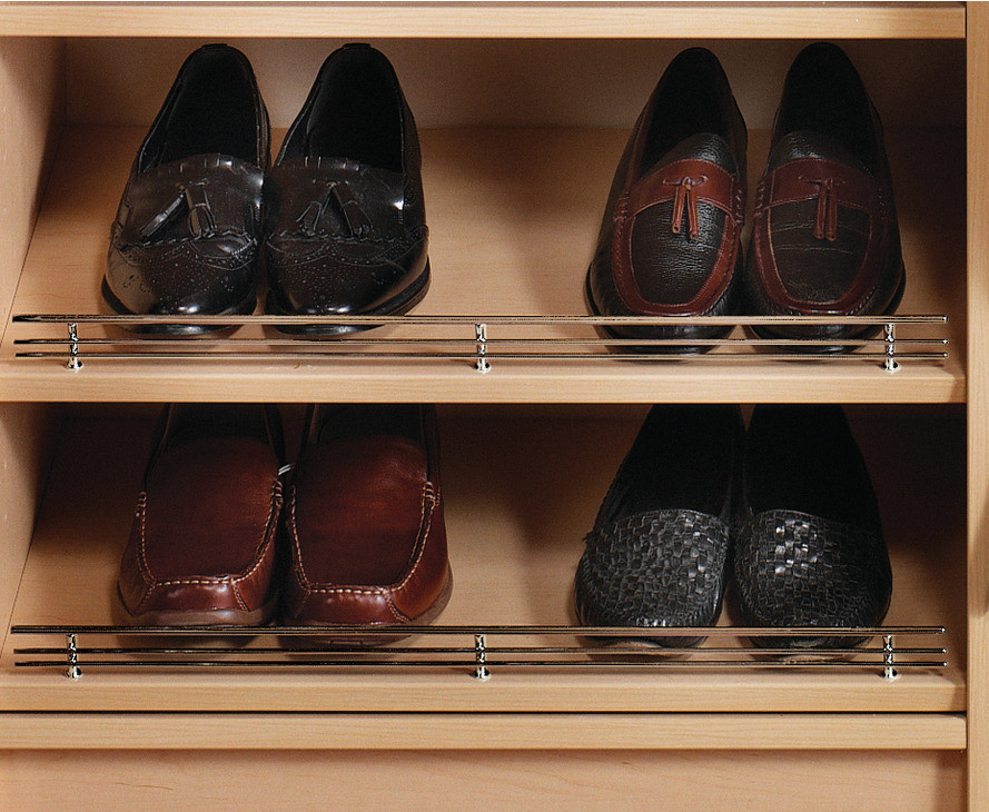 Shoe Rail, Choose your Length 17,23,29,35 in, Choose Finish, Shoe Rails 1pc Handyct Collection