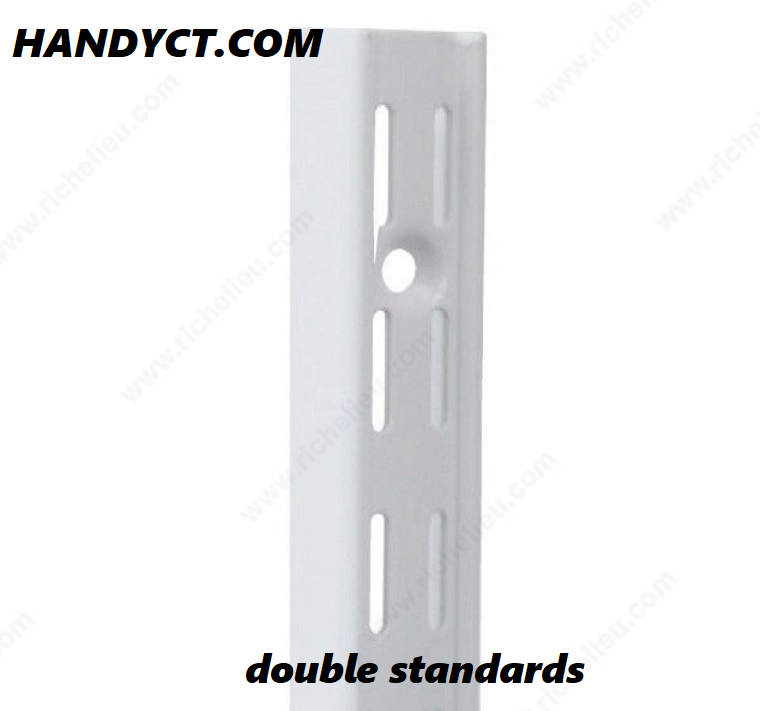 Dual or SingleTrak Adjustable Wall Shelf Standard Choose Your Standard size and color Series 82 829430