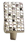 MOSAIC RECTANGLE KNOB, 32MM C/C,STN NCKL