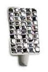 MOSAIC RECTANGLE KNOB, 32MM C/C, POL CHR