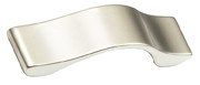 SATIN NICKEL WAVE PULL, 64 MM C/C