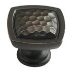 ANCIENT BRONZE SQUARE KNOB, 1-3/8"