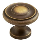 1-1/4" ANTIQUE LIGHT BRASS KNOB
