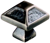 SQUARE KNOB, CAST BRONZE