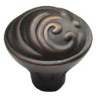 1-3/8" SOLID BRASS KNOB, ANCIENT BRONZE