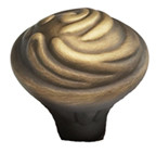 1-3/8"SOLID BRASS KNOB,ANTQ LIGHT BRASS