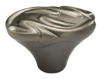 1-3/4"SOLID BRASS OVAL KNOB, ANTQ NCKL