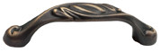 96MM C/C SOLID BRASS PULL, ANCIENT BRNZ