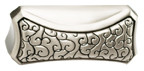 BRUSHED NICKEL BLACK CUP PULL, 3" C/C