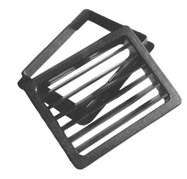 Cabinet Ventilation, Square, Black 3-1/4" X 4-1/4"