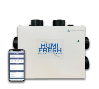 Humifresh Whole Home Dual Core System  ERV+ HRV Technology with Mobile App