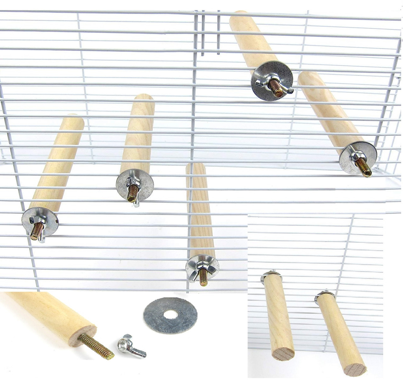 Dowel Bird Perch, 1-Piece Set for Birds Choose Size, Flat Rate shipping