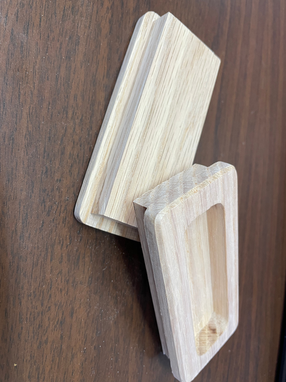 Unfinished Wood Handle, Recessed Pull Choose Size and material Oak, Teak,Cherry,Pine...Handyct