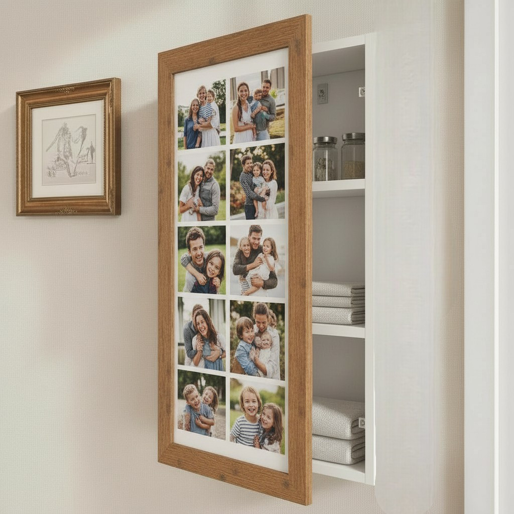 Hide Away Medicine Wall recessed Cabinet "MedicHide" -Choose any Size, MDF Unfinished, 20Colors Melamine or Plywood material.