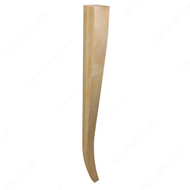 Square Tapered Furniture Leg, Height - Overall Dimensions  1.5"-3" Wide, Choose Wood and Size, 1pc