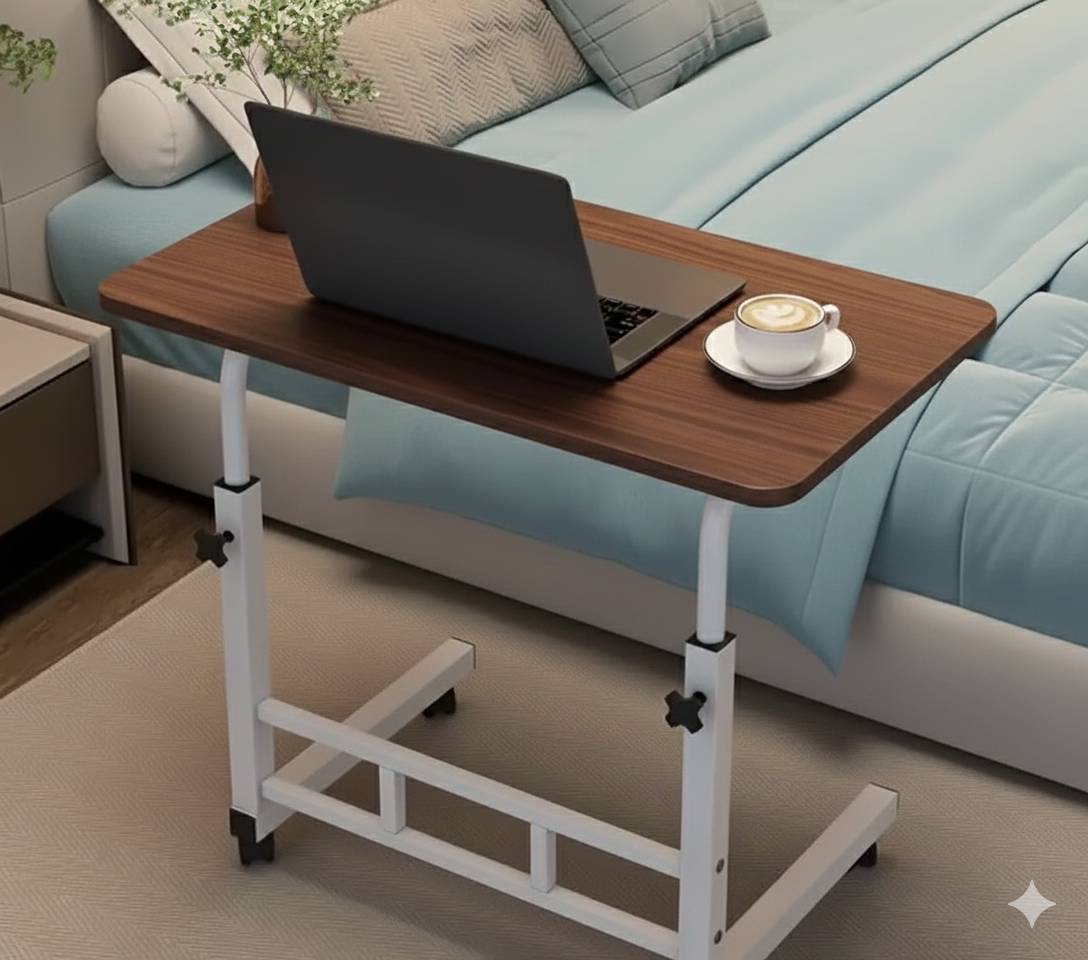 Sofa Side Table Desk, sliding table, Adjustable height , Choose material and size