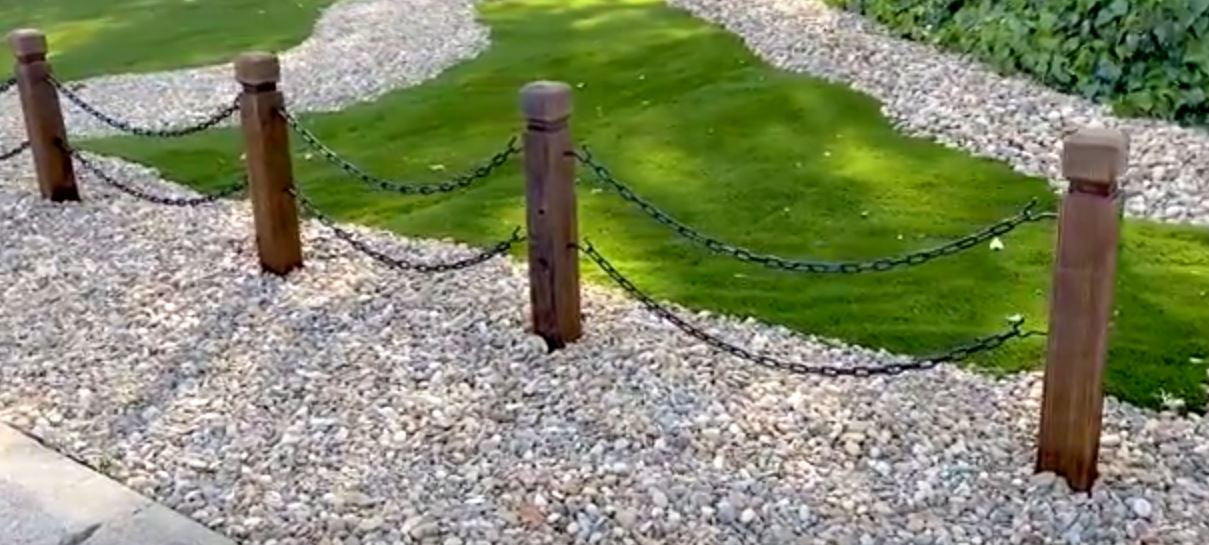 Wooden Post, Choose Sizes and Material, Add Chain or Wire Cable