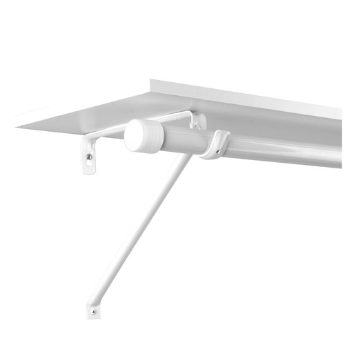 KV Fixed Rod & Shelf Bracket, White