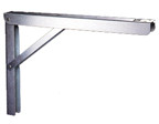 Folding Shelf Brackets, 12"SL x 8.01"WL, Zinc