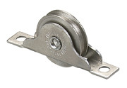 Open Wheel Steel Sheaves, 3/8"W x 2-1/4"H x 1" Dia. Wheel, Standard Doors, Round Groove Wheel