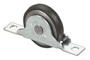 Sheaves and Tracks, 2-1/4"W x 9/32"H x 1-3/16" Dia. Wheel, Thin Doors, Nylon Convex Wheel