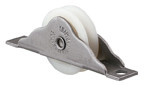 Open Wheel Steel Sheave, Frame: 2-5/16" x 1/2", Wheel Diameter: 1-3/16", Open Wheel Steel Sheaves with Nylon Wheel