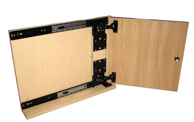 Thick Inset Pivot Door Slides, Black 12"