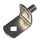 "L" Shaped Brass Shelf Supports, Nickel
