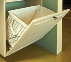 Slanted Hamper Baskets, Flap Stay, Nickel