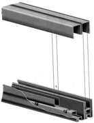 Sliding Glass Door Tracks-Dual, Double Tracks, 36" Length