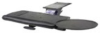 Seated Performance Keyboard Tray Systems, Seated Keyboard Tray With Tilt & Swivel Mouse Over Mouse Platform, Black