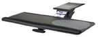 Seated Performance Keyboard Tray Systems, Seated Keyboard Tray, Right or Left Mouse, Black