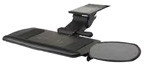 Seated Ultimate Keyboard Tray Systems, Seated Keyboard Tray With Tilt Adjustable, Plug-In Mouse Platform, Black