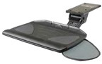 Sit to Stand Ultimate Keyboard Tray Systems, Sit to Stand Keyboard Tray With Curved Slide-Out Mouse Platform, Black