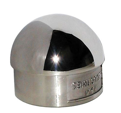 Polished Stainless Steel Fittings,2" Half Ball End Cap