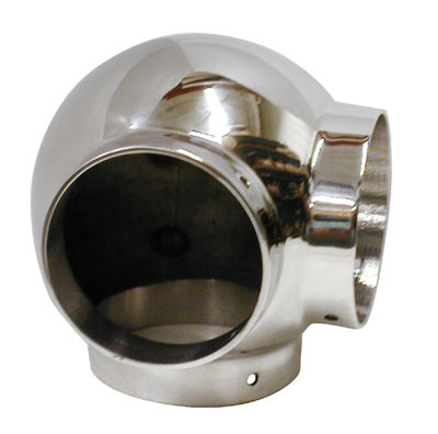 Polished Stainless Steel Fittings,2" Ball Elbow With Side Outlet