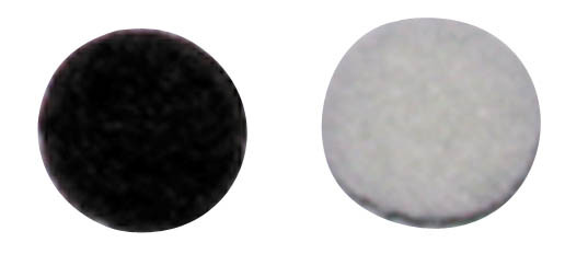 Felt Door Bumpers, White 1/8" Thick X 3/8" Dia.