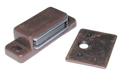 Pro-Pack 10pcs, Single Magnetic Catch, Brown