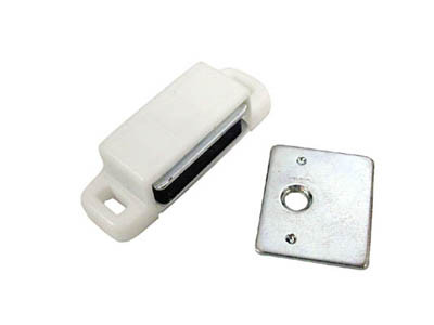 Pro-Pack 10pcs, Single Magnetic Catch, White