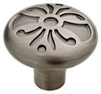 34MM AUGUSTINE DECO KNOB,HEIRLOOM SILVER