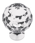 1-3/16" ACRYLIC FACETED KNOB W