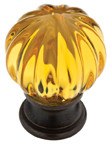 1-1/4"RIDGE BALL KNOB,STB/AMBER T815-1-3