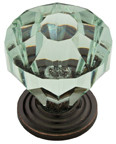 1-1/4"ACRYLIC KNOB,STATUARY BRZ/CELADON