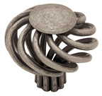 40MM LARGE WIRE SWIRL KNOB WIT
