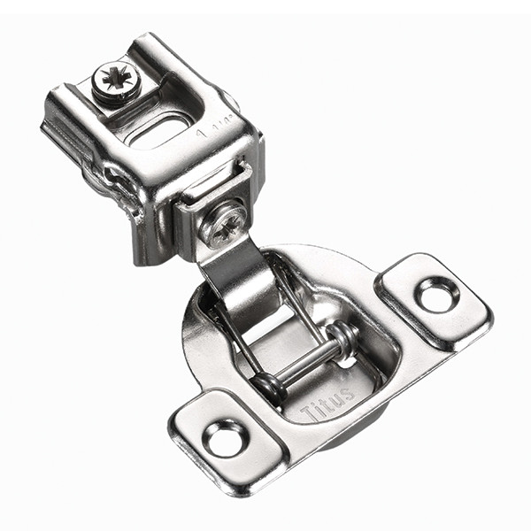 Pro-Pack 10pcs, Titus 3-Way Adjustment FaceFrame Hinges, Press In,1-1/4" Ol
