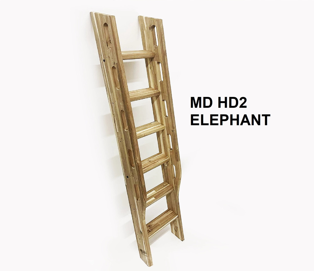 1.5" Thick MD2HD "ELEPHANT" Heavy Duty Solid Wood Ladder, Library Ladder, Furniture Ladder, Choose Material and Size