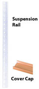 8' Suspension Rails and Cover Caps, 8' Suspension Rail, Steel