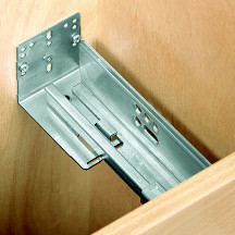 Undermount Drawer Slides, Brackets, Narrow Rear Brackets, Metal, Rear